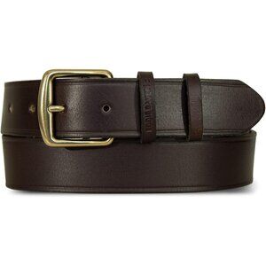 Women's Classic Buffalo Leather Belt with Durable Metal Buckle - Elegant Fit
